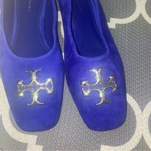 Tory Burch Cobalt Blue Suede Flats